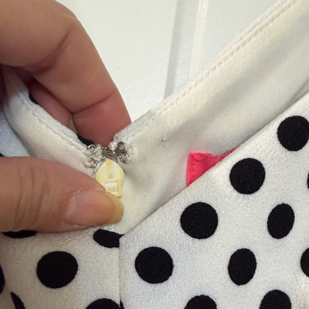 Betsey Johnson Black and White Polka Dot Dress - Picture 5 of 7